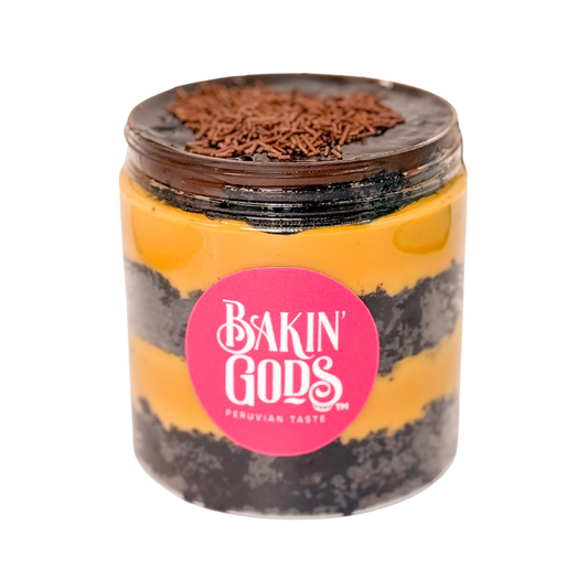 TRADITIONAL MANJAR CHOCOLATE CAKE jar